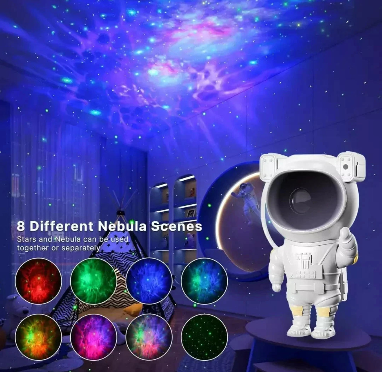 Astronaut Galaxy Projector Starry Star Sky Night Light Nebula Remote Projection