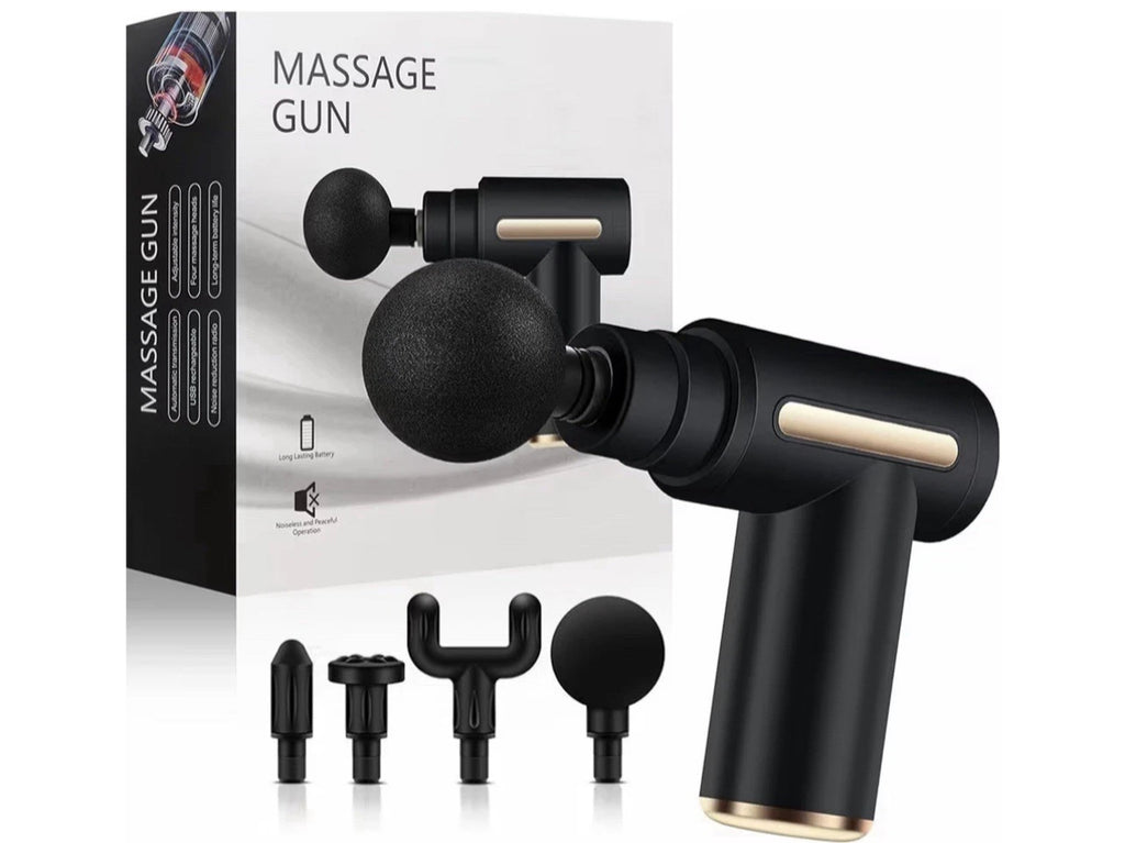 Massage Gun Deep Tissue Muscle Percussion Massager Back Neck Body 6 Speeds Black