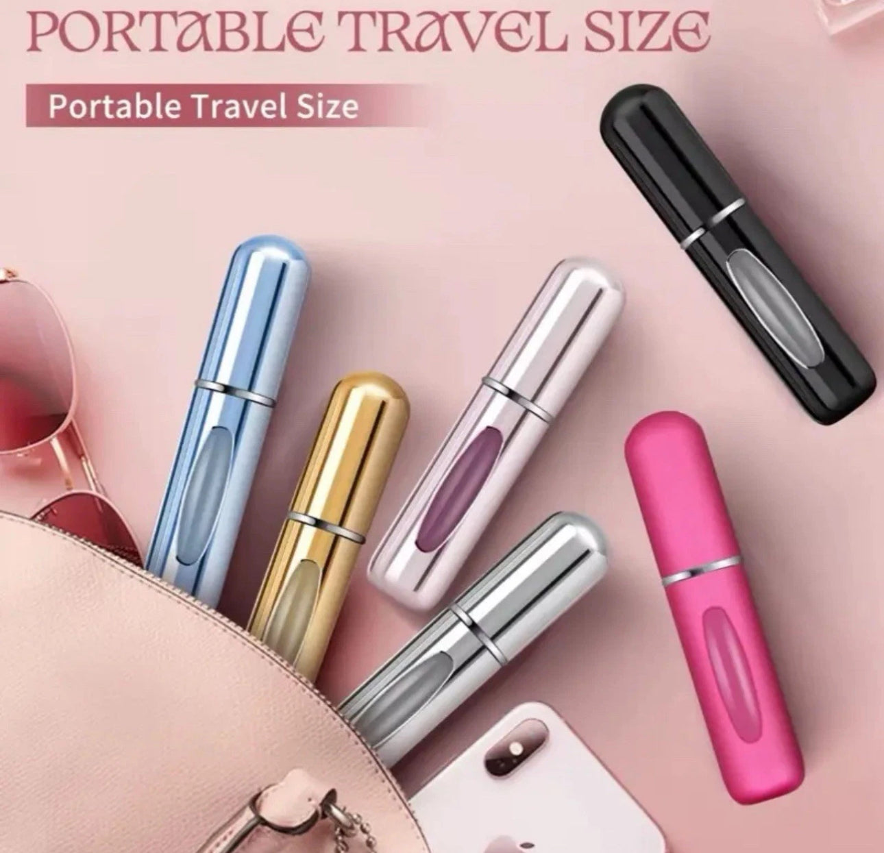 10x Aftershave Perfume Atomiser Travel Refillable Bottle Portable Handbag Spray