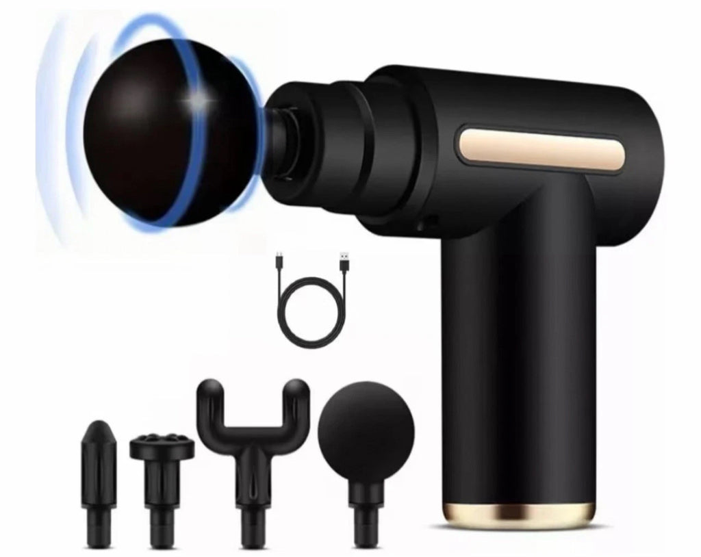 Massage Gun Deep Tissue Muscle Percussion Massager Back Neck Body 6 Speeds Black