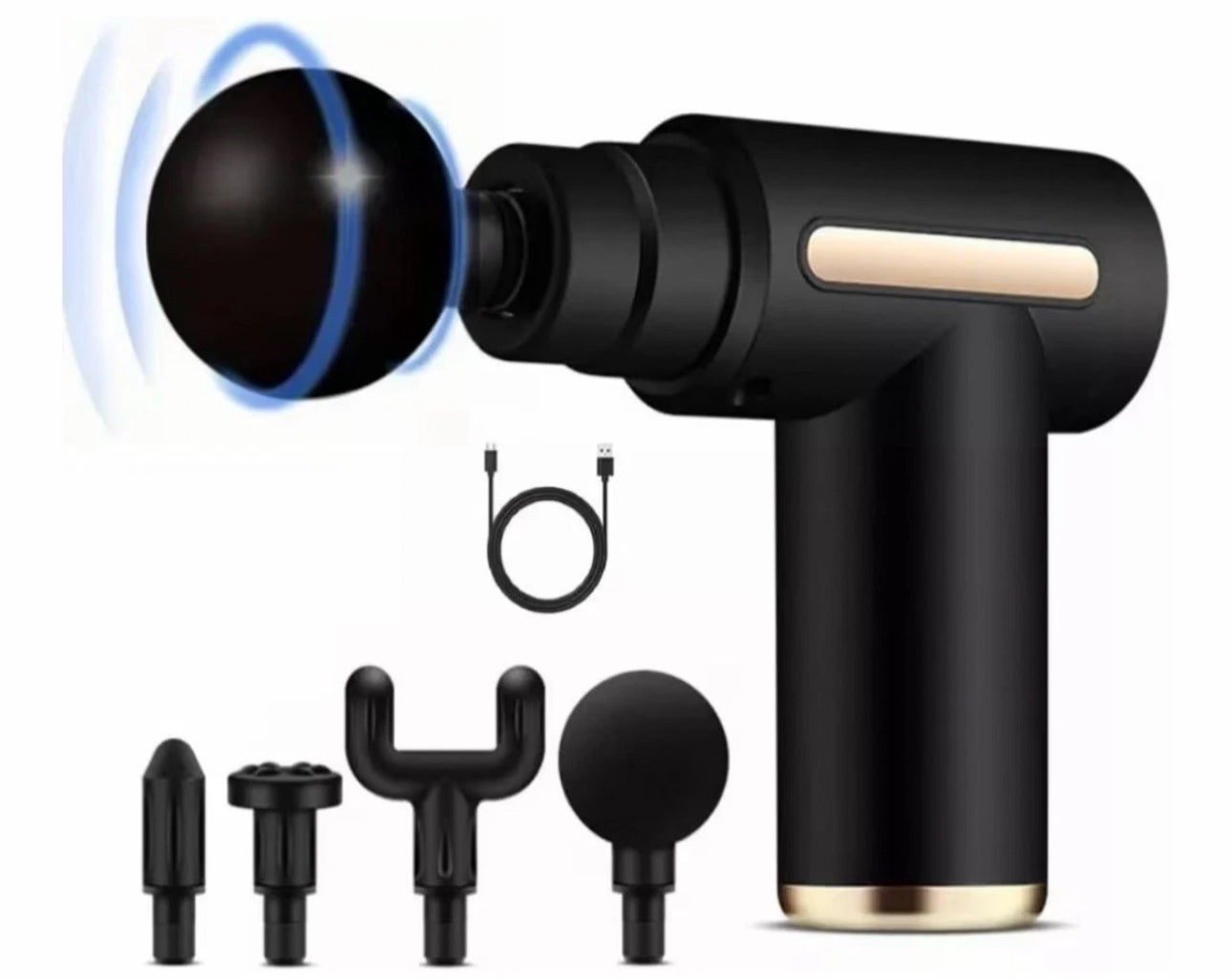 Massage Gun Deep Tissue Muscle Percussion Massager Back Neck Body 6 Speeds Black