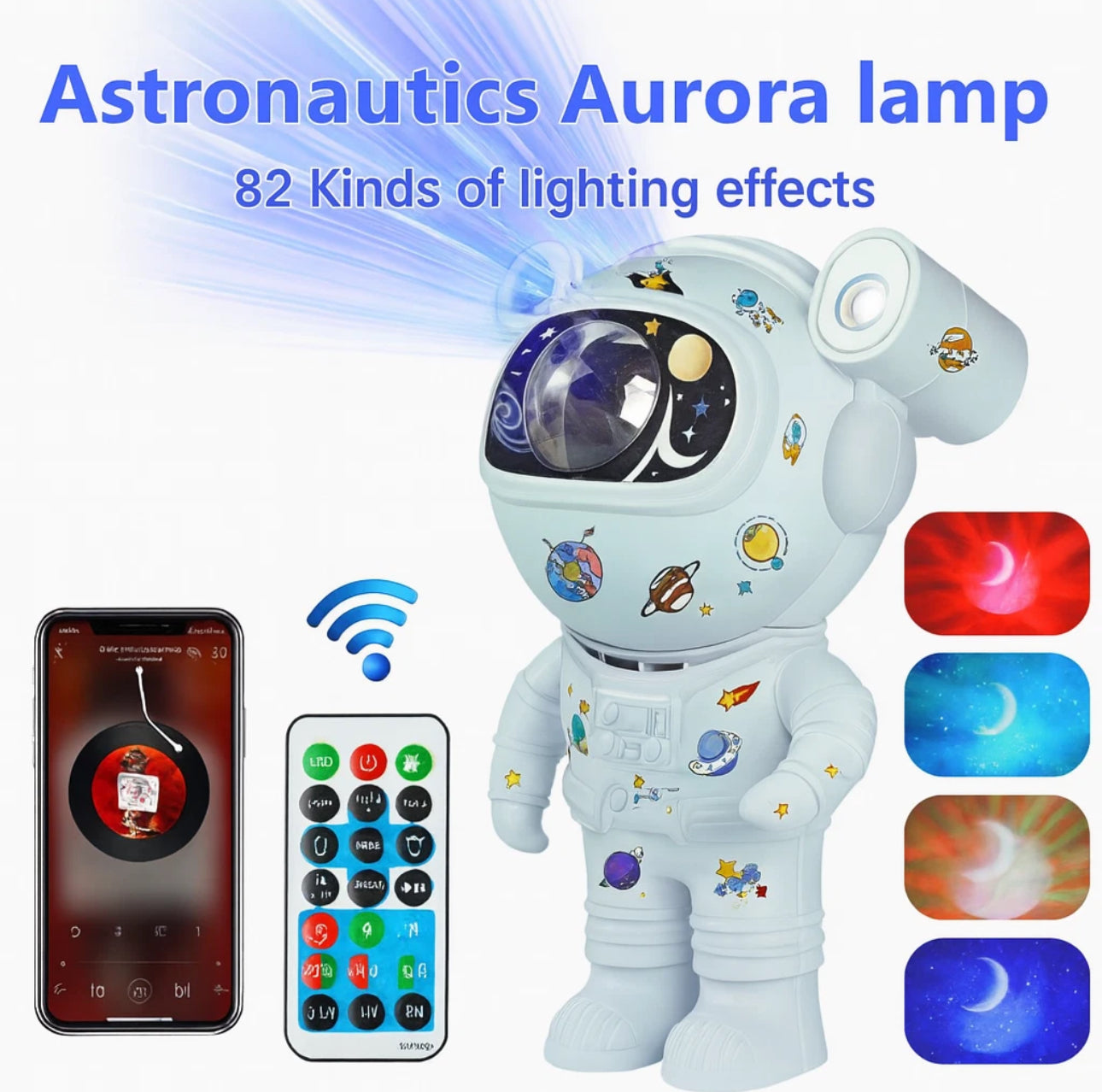 Astronaut Galaxy Projector Starry Star Sky Night Light Nebula Remote Projection