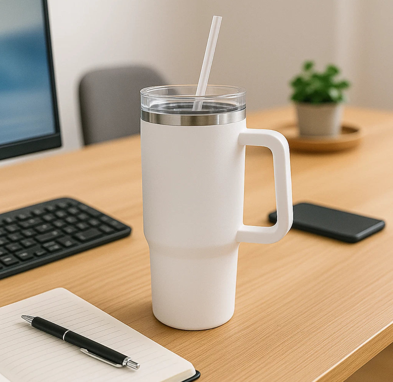 1.2L Sports Water Bottle Gym Travel Drinking Leakproof Steel Bottle With Straw