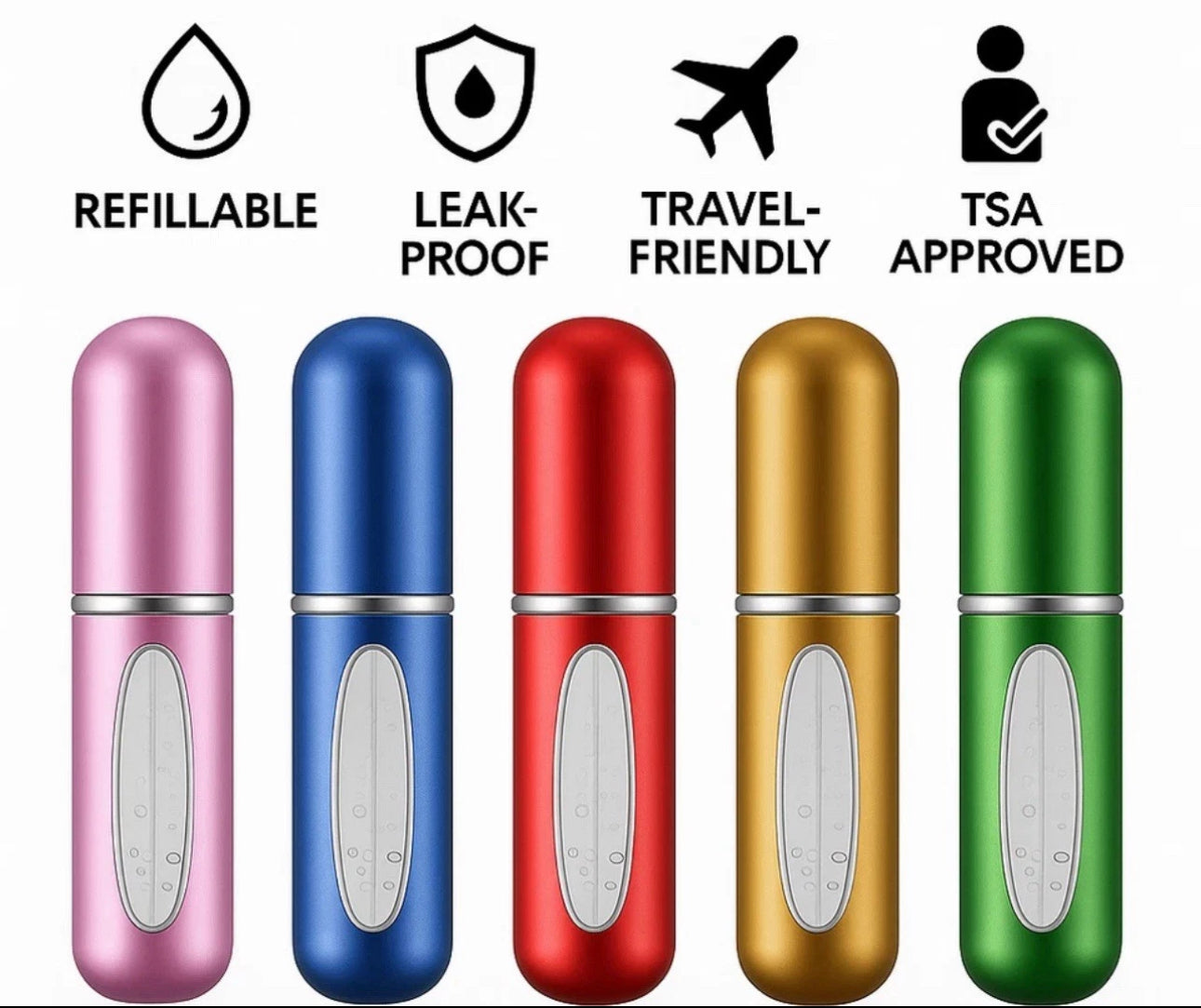 10x Aftershave Perfume Atomiser Travel Refillable Bottle Portable Handbag Spray