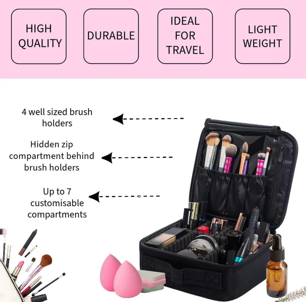 Make Up Bag Organiser Vanity Case Box Travel Cosmetic Beauty Jewellery Storage