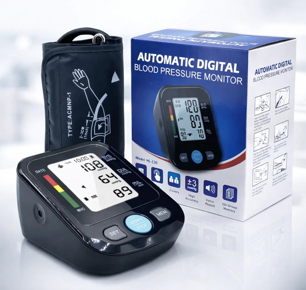 Electronic Blood Pressure Monitor Heart Digital Automatic BP