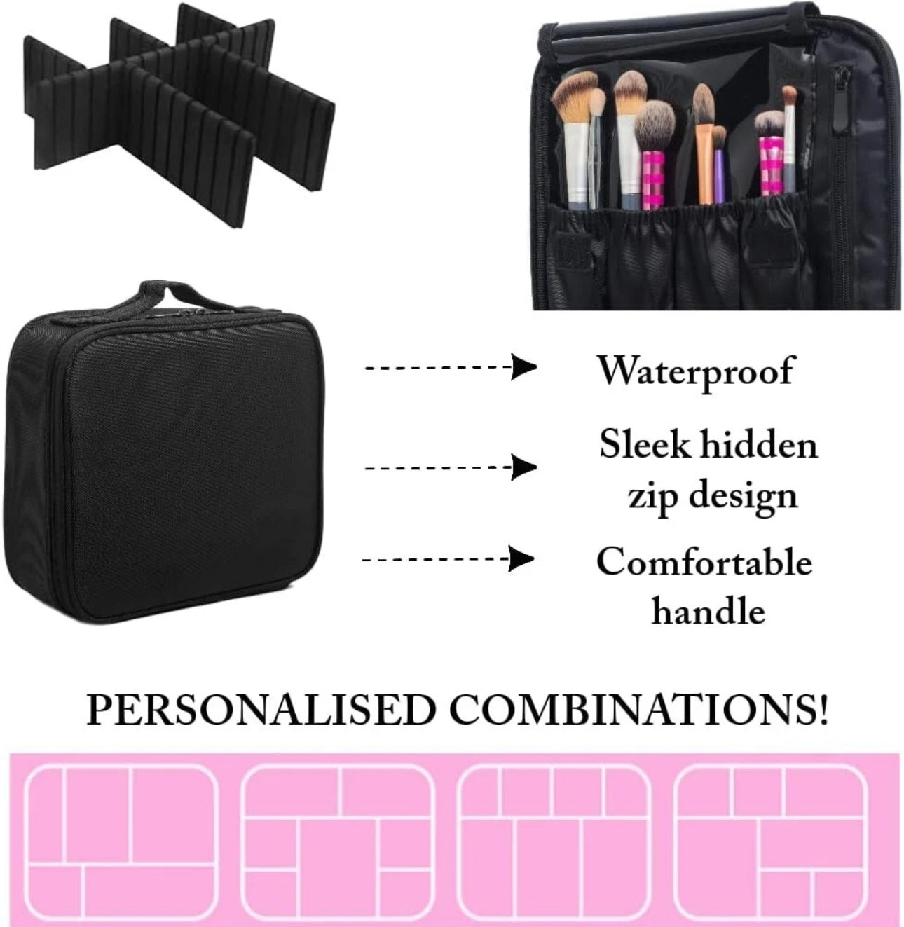 Make Up Bag Organiser Vanity Case Box Travel Cosmetic Beauty Jewellery Storage