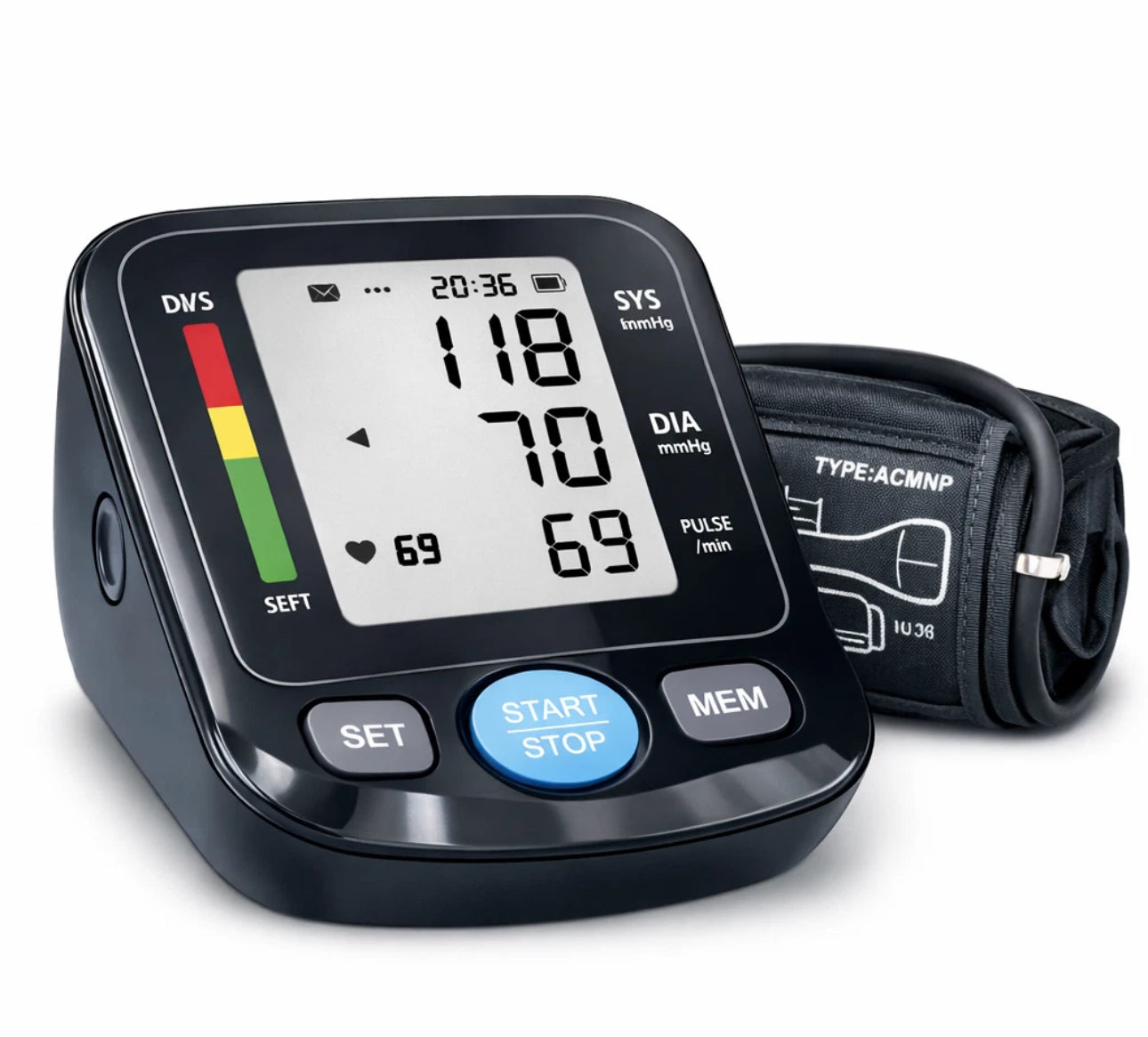 Electronic Blood Pressure Monitor Heart Digital Automatic BP
