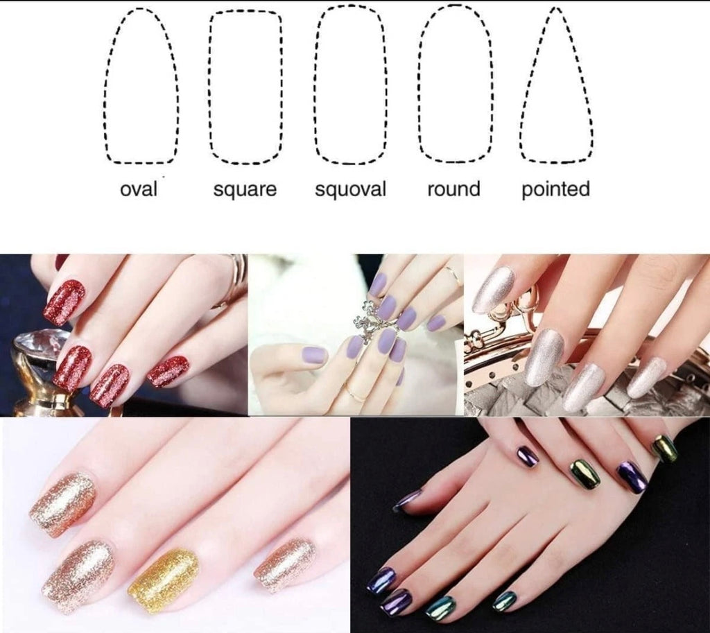 10x Professional Nail Files 100/180 Grit Half Moon Emery Board Buffer File Set