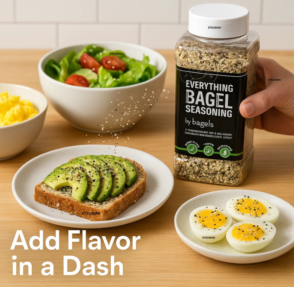 Premium Bagel Seasoning Crunchy Mix 600g Sesame Garlic Onion Poppy Seeds Vegan
