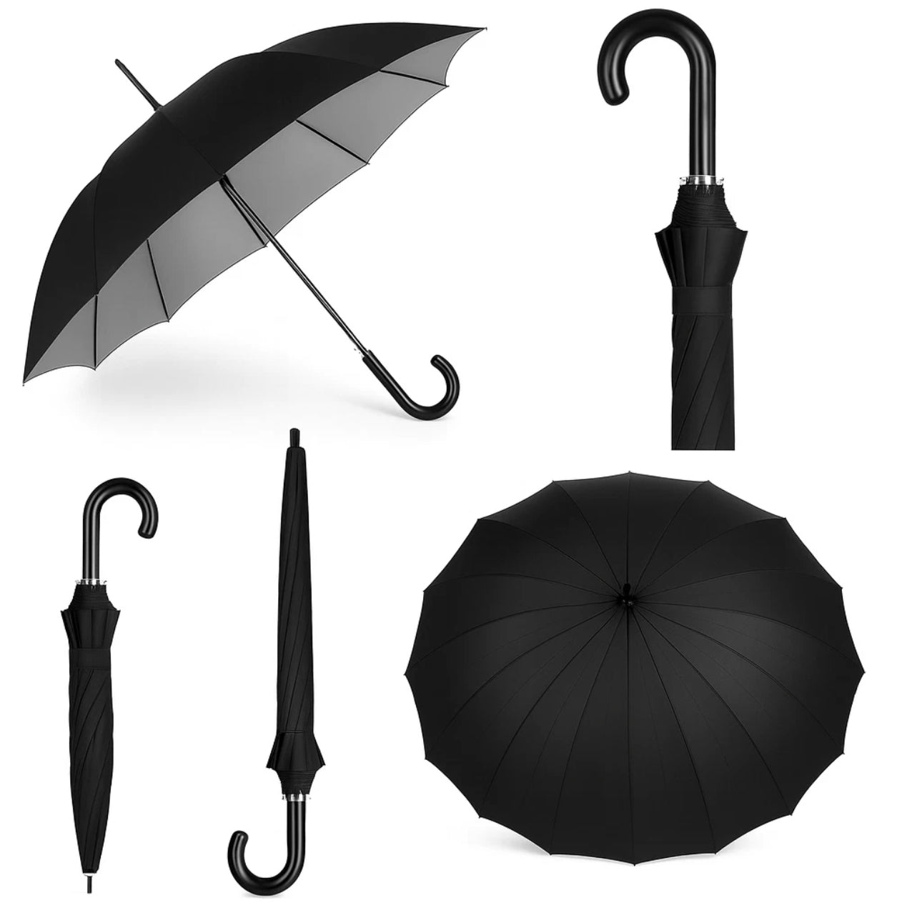 16 Rods Automatic Large Extra Strength Foldable Men & Women Waterproof Umbrella Rain
