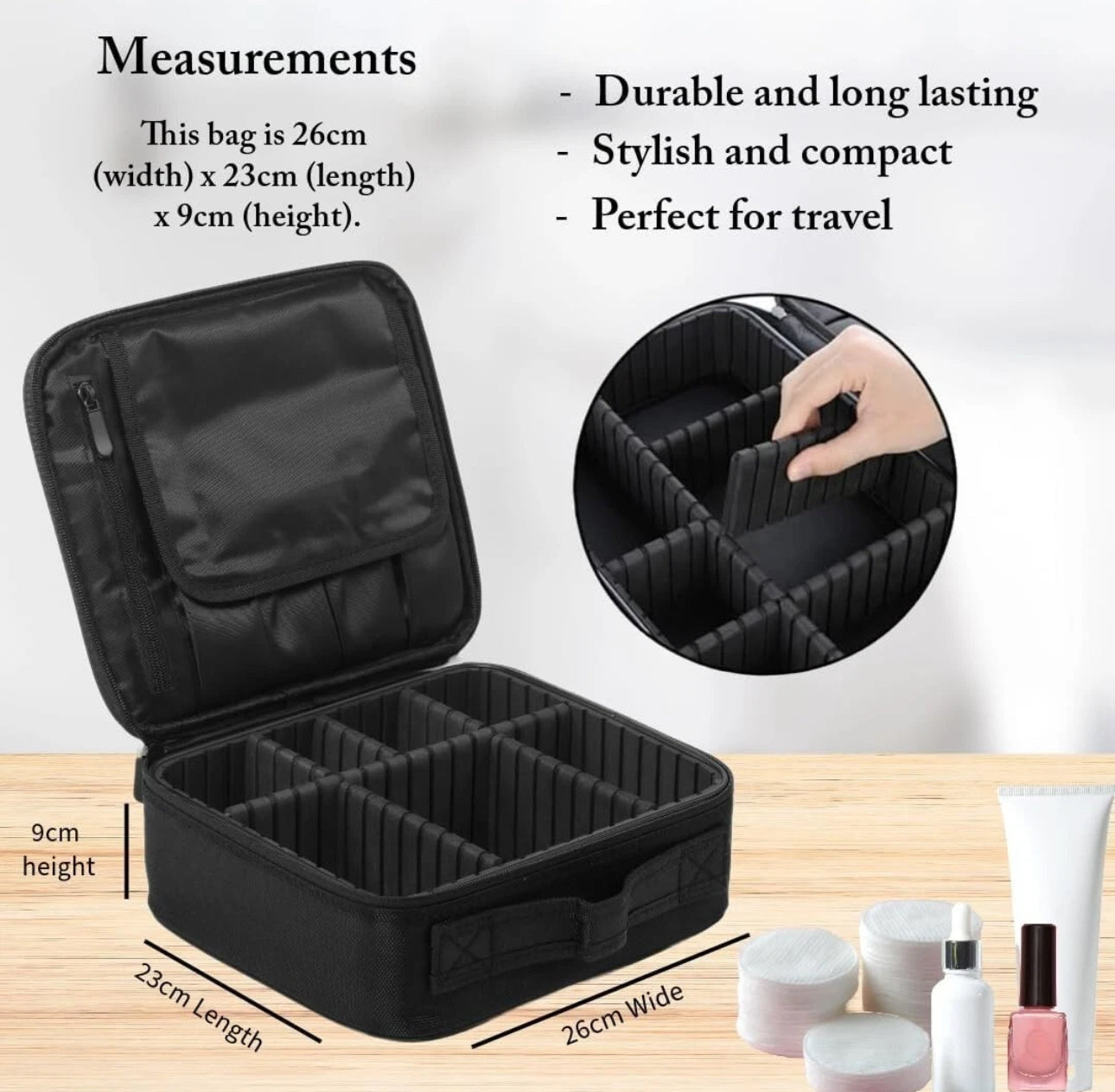 Make Up Bag Organiser Vanity Case Box Travel Cosmetic Beauty Jewellery Storage