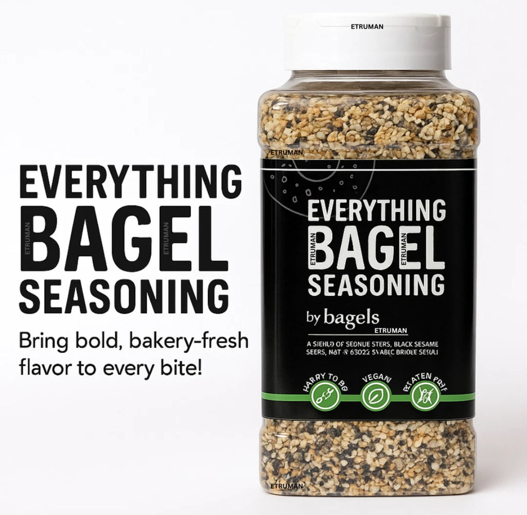 Premium Bagel Seasoning Crunchy Mix 600g Sesame Garlic Onion Poppy Seeds Vegan