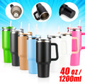 1.2L Sports Water Bottle Gym Travel Drinking Leakproof Steel Bottle With Straw