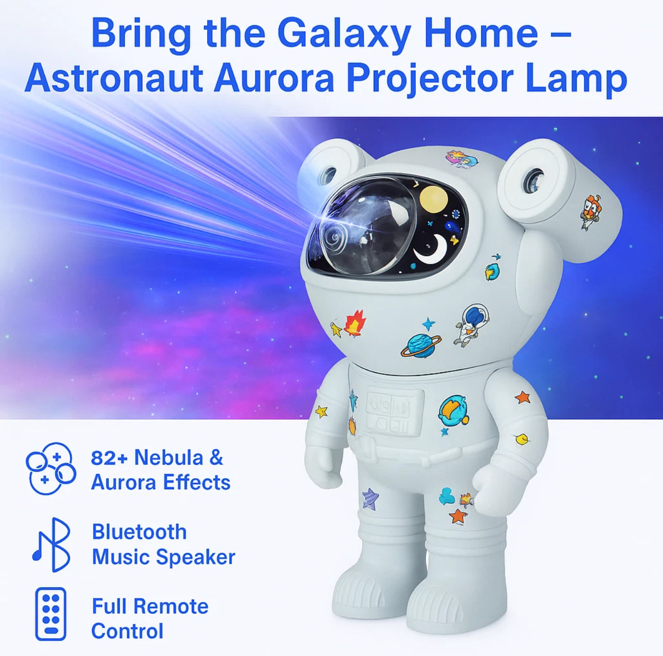 Astronaut Galaxy Projector Starry Star Sky Night Light Nebula Remote Projection