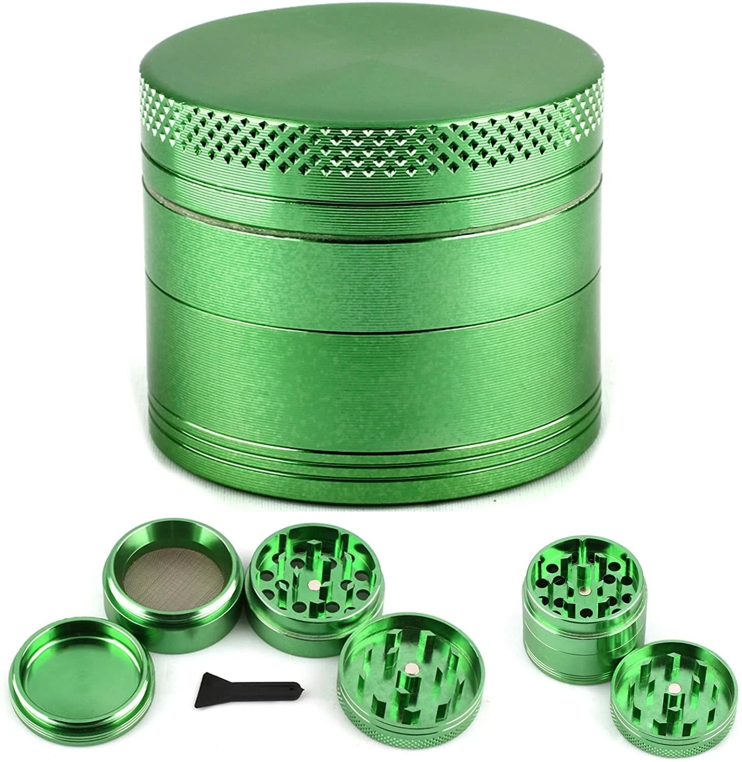 Grinder 40mm Metal Magnetic Strong Sharp Diamond Teeth Herb Shredder Grinders