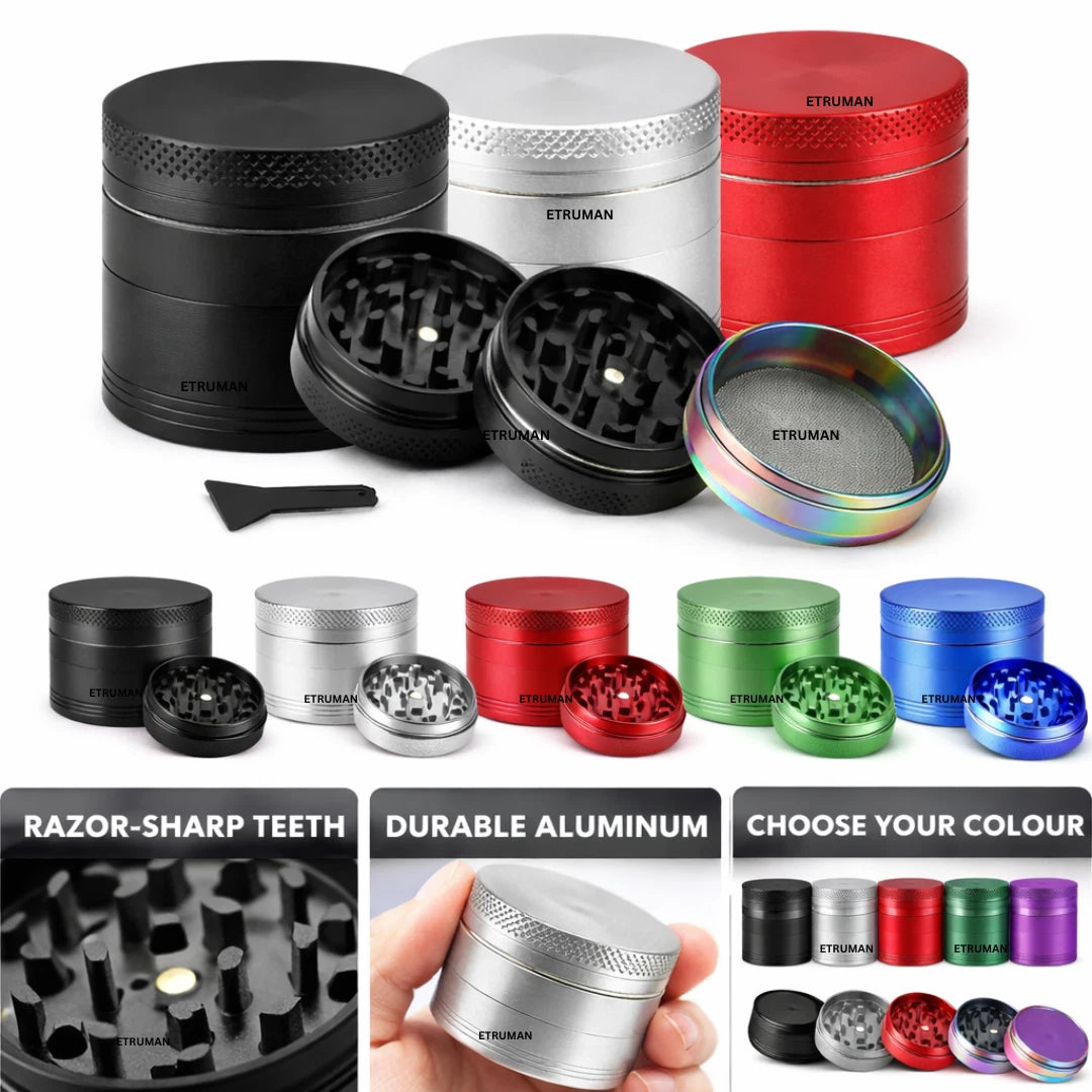Grinder 40mm Metal Magnetic Strong Sharp Diamond Teeth Herb Shredder Grinders