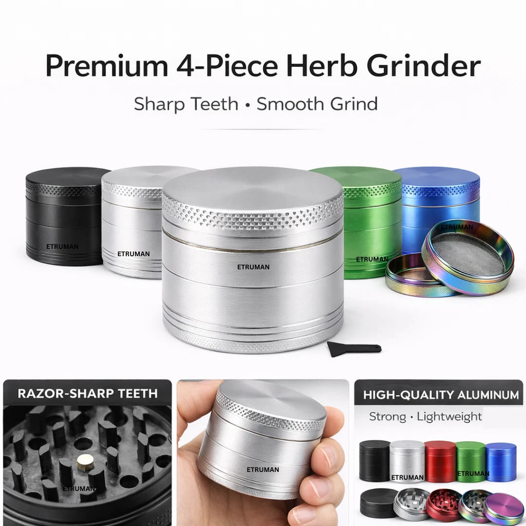 Grinder 40mm Metal Magnetic Strong Sharp Diamond Teeth Herb Shredder Grinders